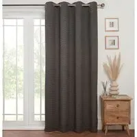 Toronto Boucle Curtain Panel - Charcoal
