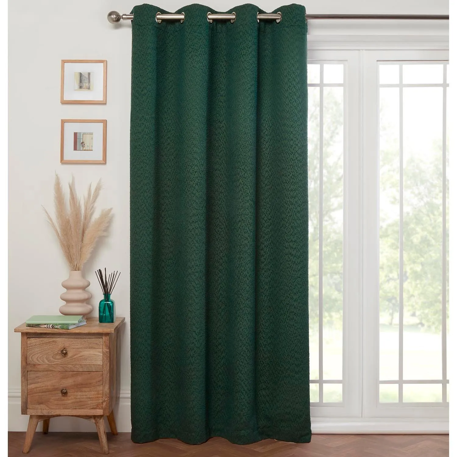 Toronto Panel Curtain - Green, Boucle image