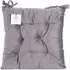 Velvet Seat Pad with Ties - Grey