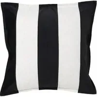 Velvet Stripe Cushion - Black
