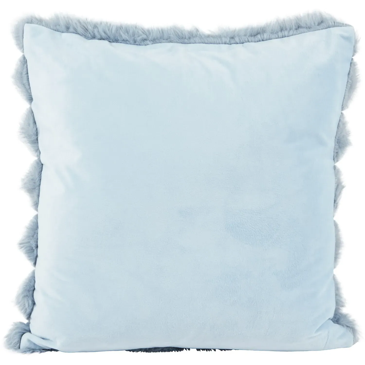 Verbier Faux Fur Cushion - French Blue