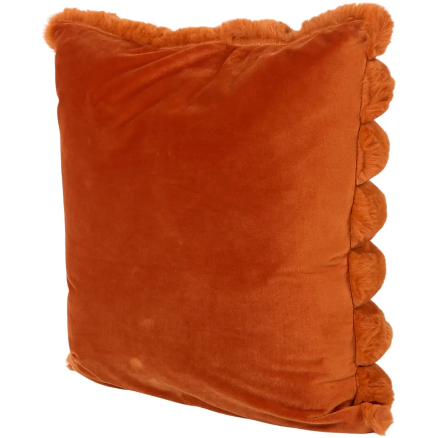 Verbier Faux Fur Cushion - Rust