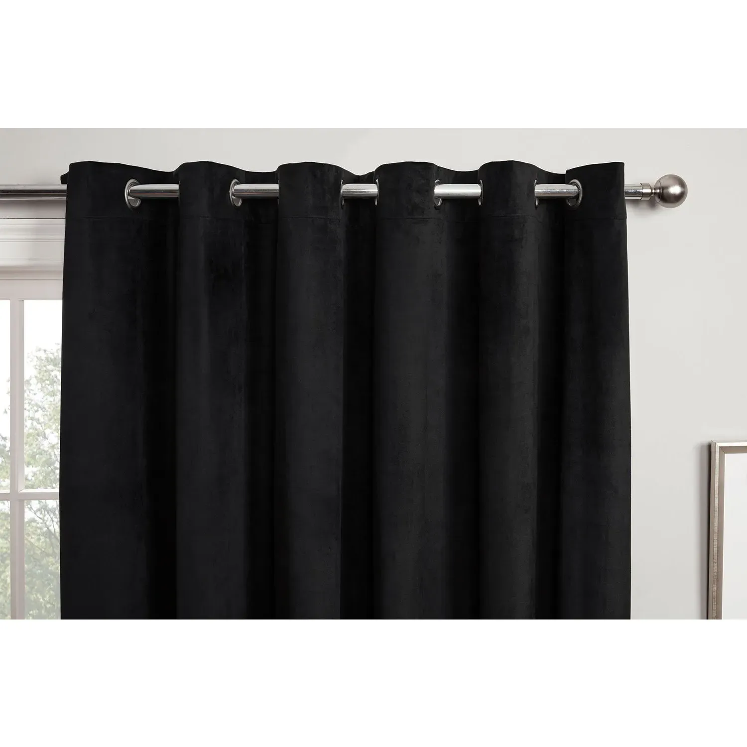 Vermont Velvet Blackout Curtain - Black