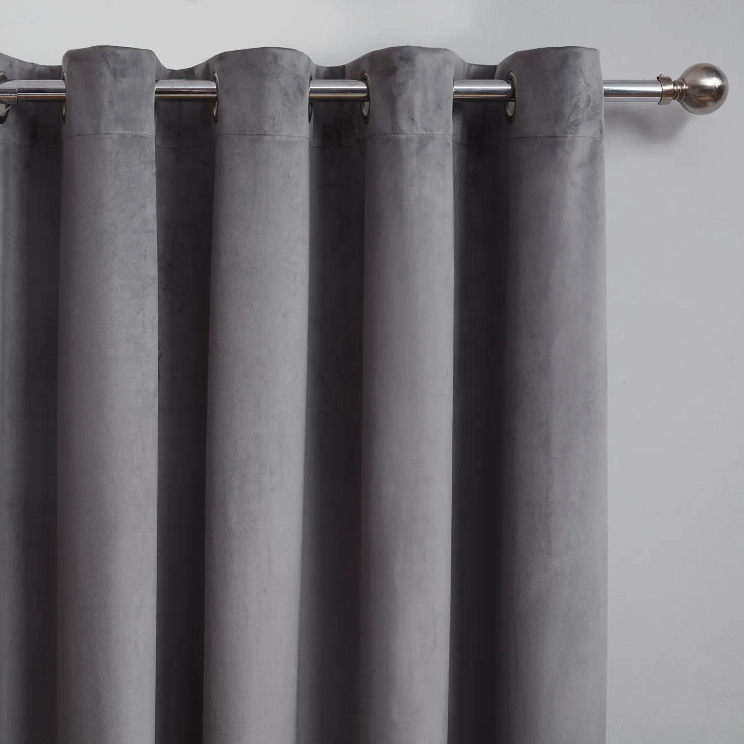 Vermont Velvet Blackout Curtains - Charcoal