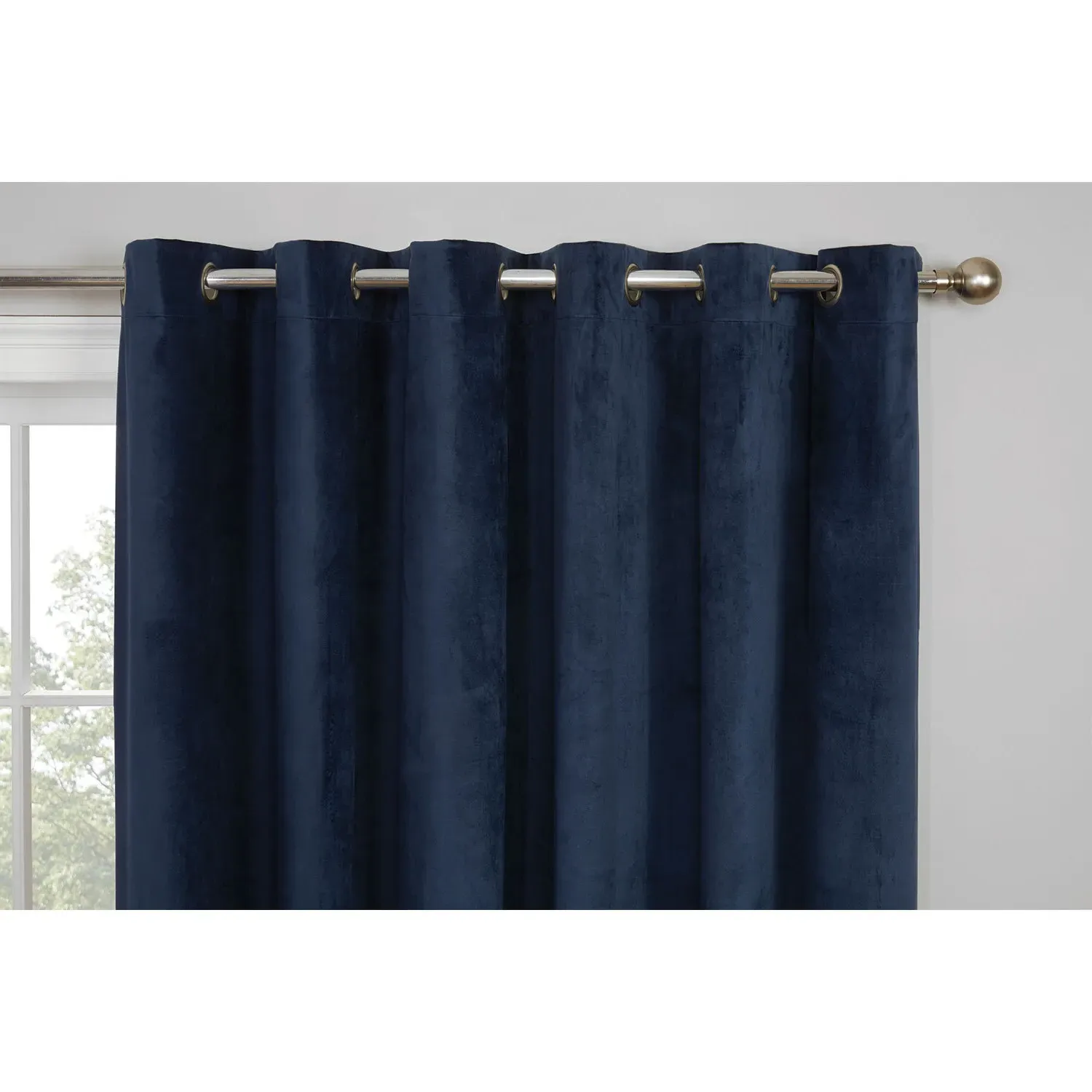 Vermont Velvet Blackout Curtains - Navy