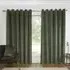 Vermont Velvet Blackout Curtains with Eyelets - Olive
