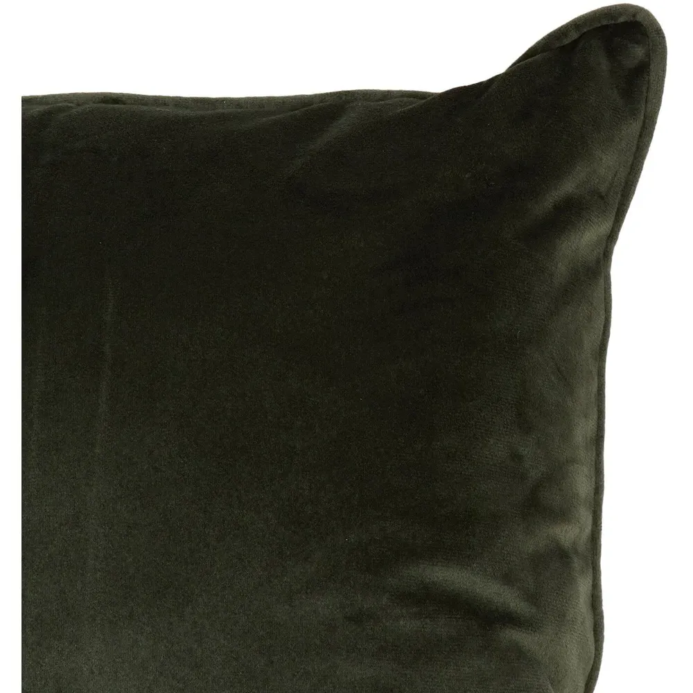 Vermont Velvet Cushion - Olive