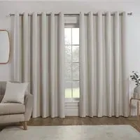 Verona Linen Look Blackout Curtains - Natural