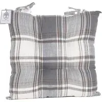 Vintage Check Seat Pad - Grey
