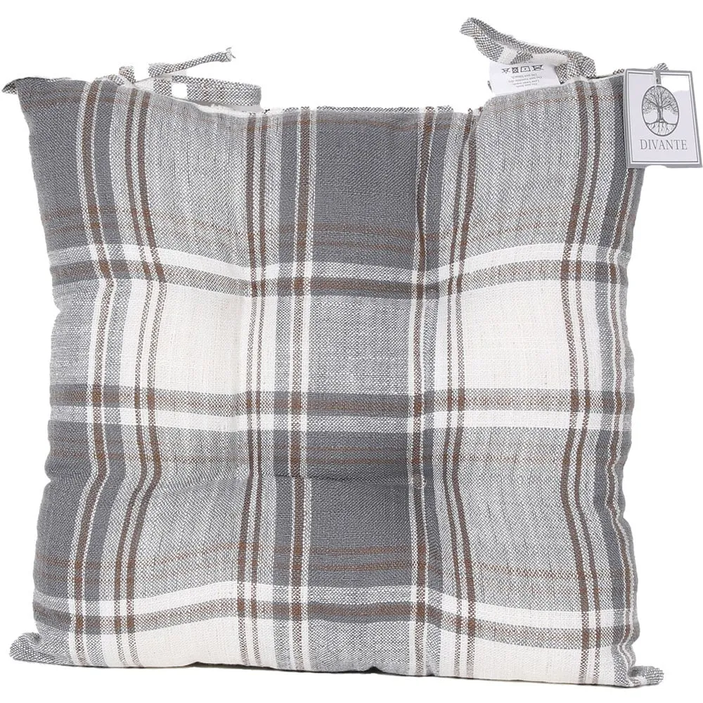 Vintage Check Seat Pad - Grey image