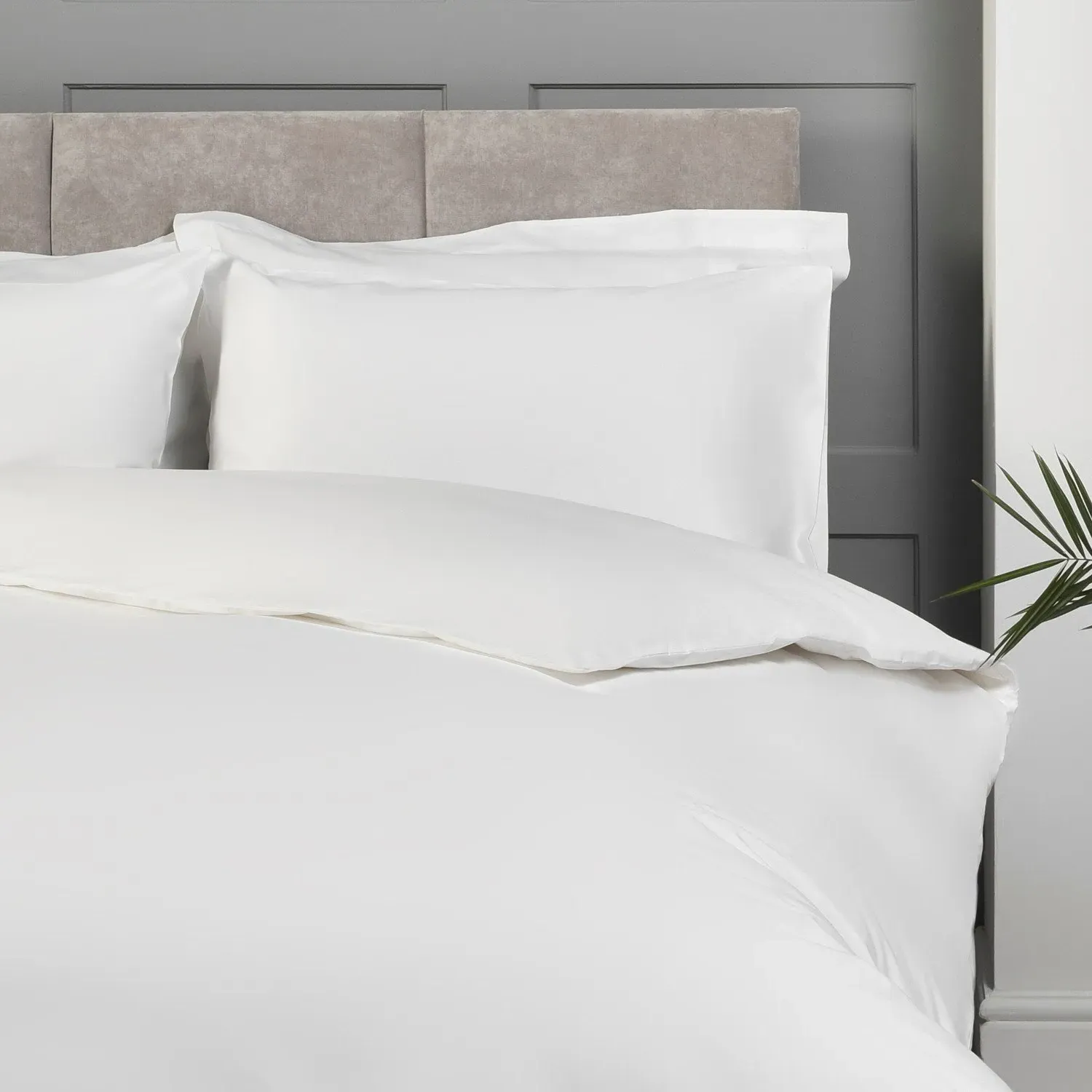 White Cotton Pillowcase - White, Cotton