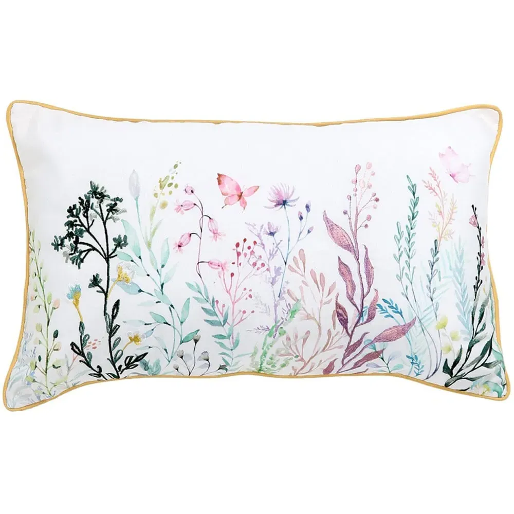 Wildflowers Embroidered Cushion - Multi image