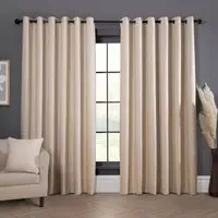Winslow Stripe Eyelet Blackout Curtains - Natural
