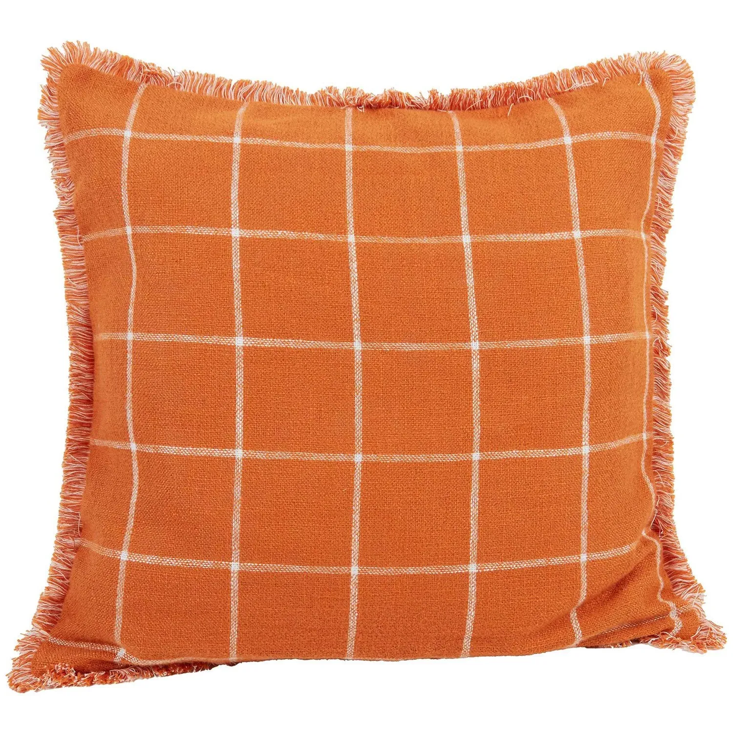 Woodland Check Cushion - Orange image
