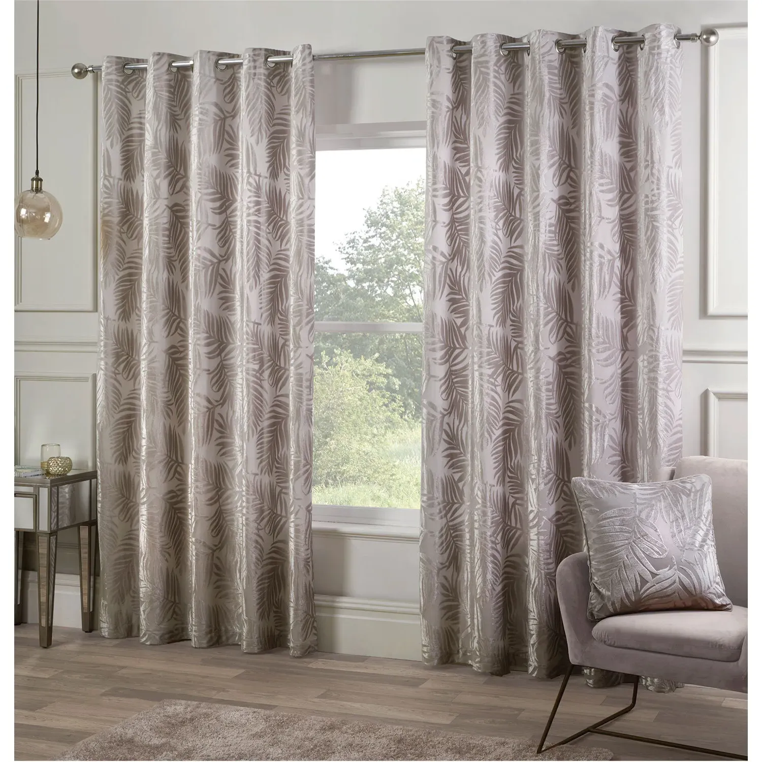 Yasmin Eyelet Curtains - Ivory