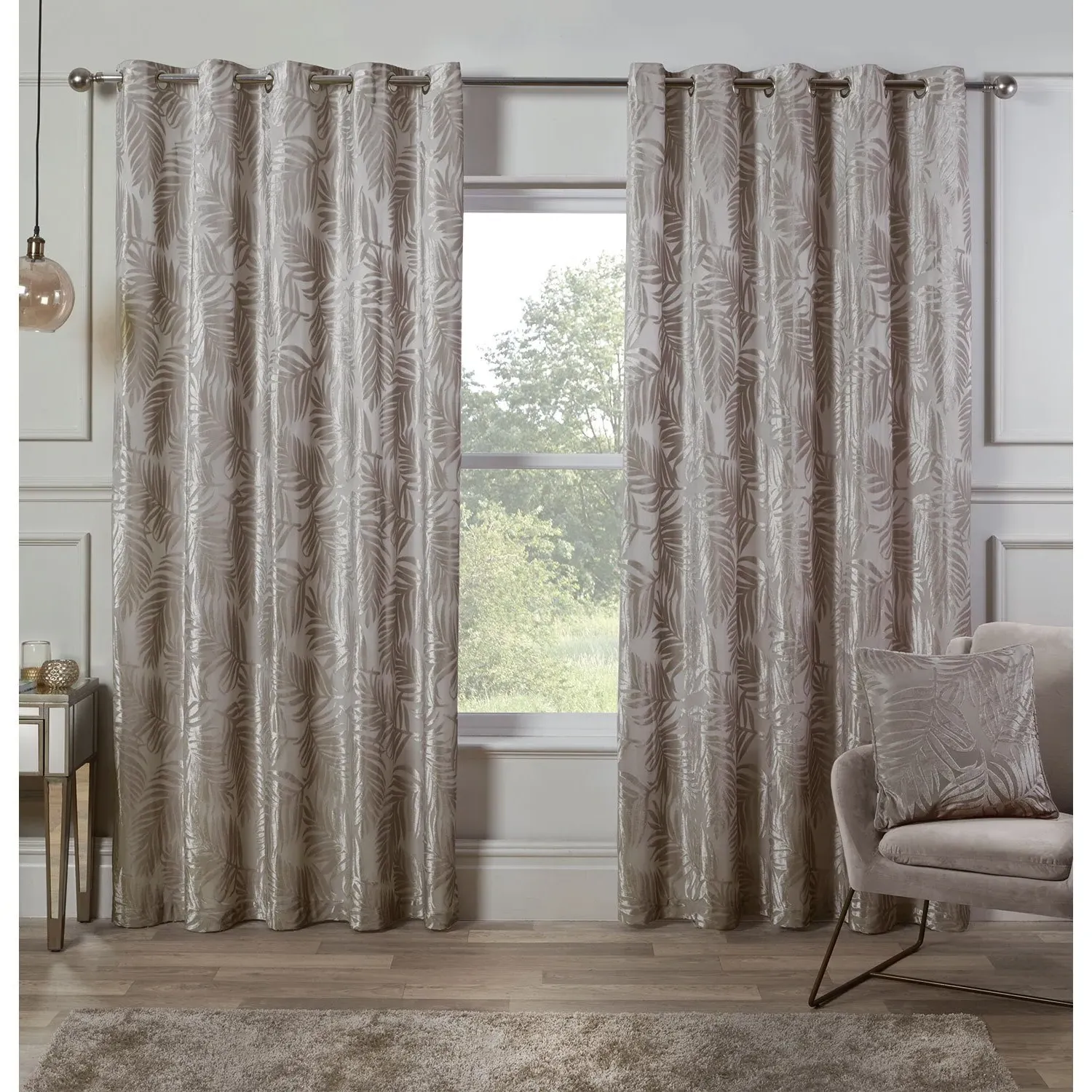 Yasmin Eyelet Curtains - Ivory