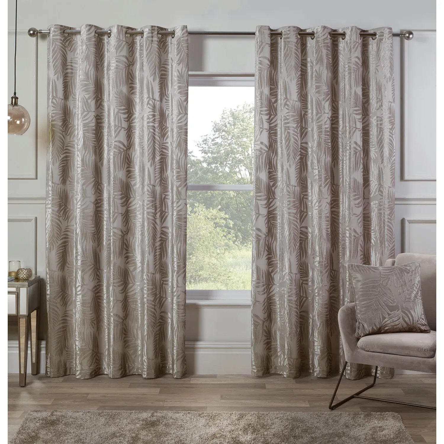 Yasmin Eyelet Curtains - Ivory
