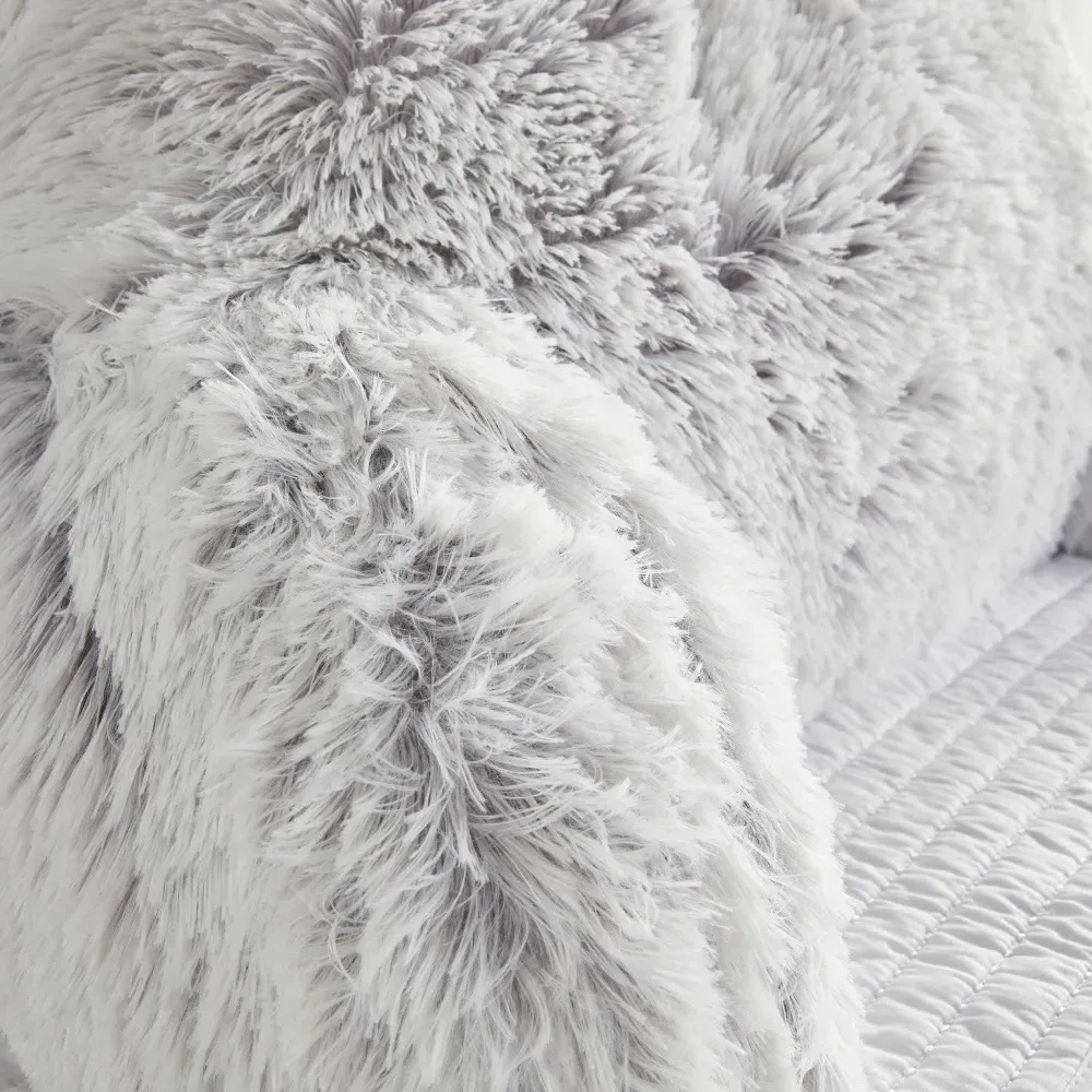 Huggleland Long Hair Cuddle Cushion - Grey