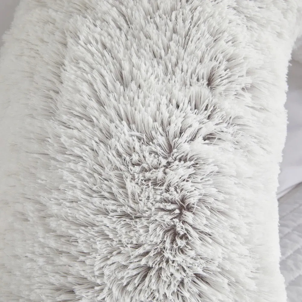 Huggleland V Shape Long Hair Pillow - Grey