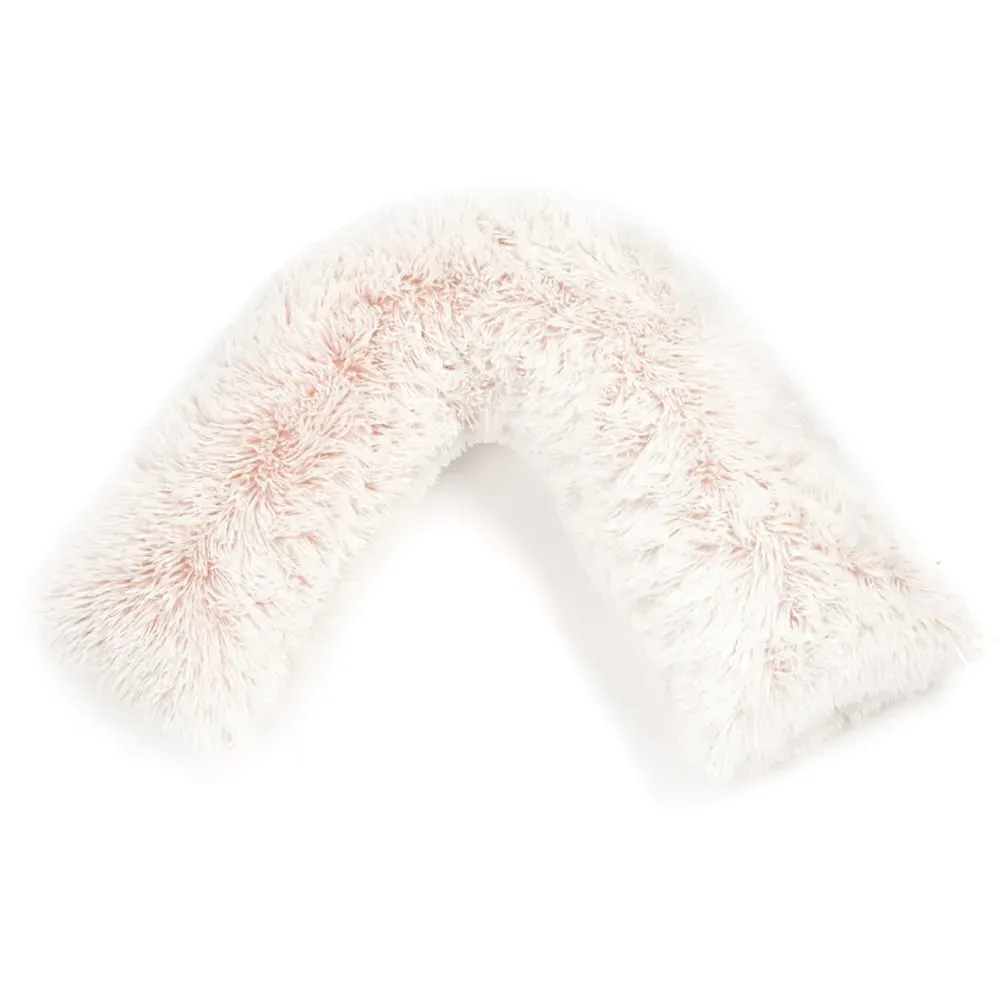 Huggleland V Shape Pillow - Pink, Faux Fur image