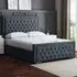 Allegra King Size Ottoman Bed with Headboard - Grey