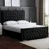 Allegra Super King Ottoman Bed with Headboard - Black