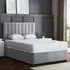Amelia Small Double Upholstered Panel Divan Bed with 4 Drawer - Silver