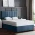 Amelia Small Single Upholstered Divan Bed with 2 Drawers - Blue