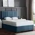 Amelia Small Single Upholstered Panel Divan Bed - Blue