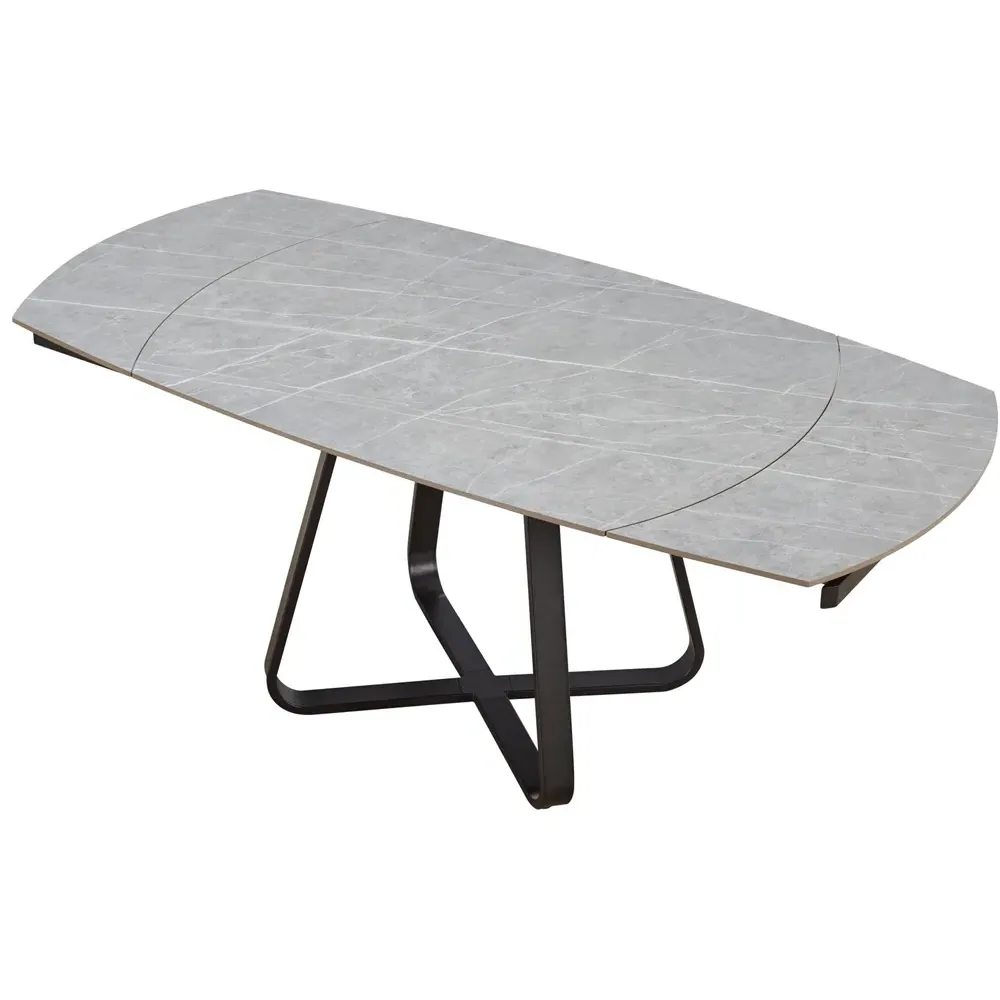Arden 6-Seater Extendable Dining Table - Grey, Ceramic