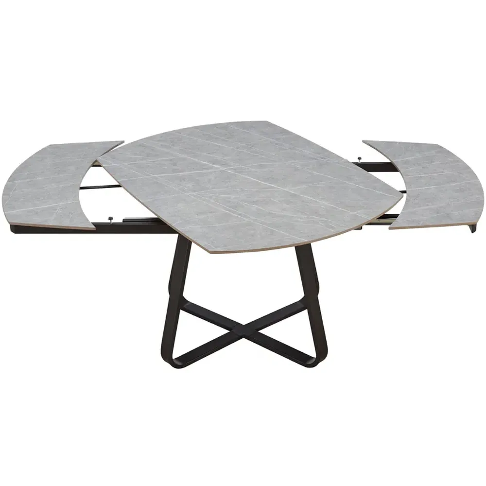 Arden 6-Seater Extendable Dining Table - Grey, Ceramic