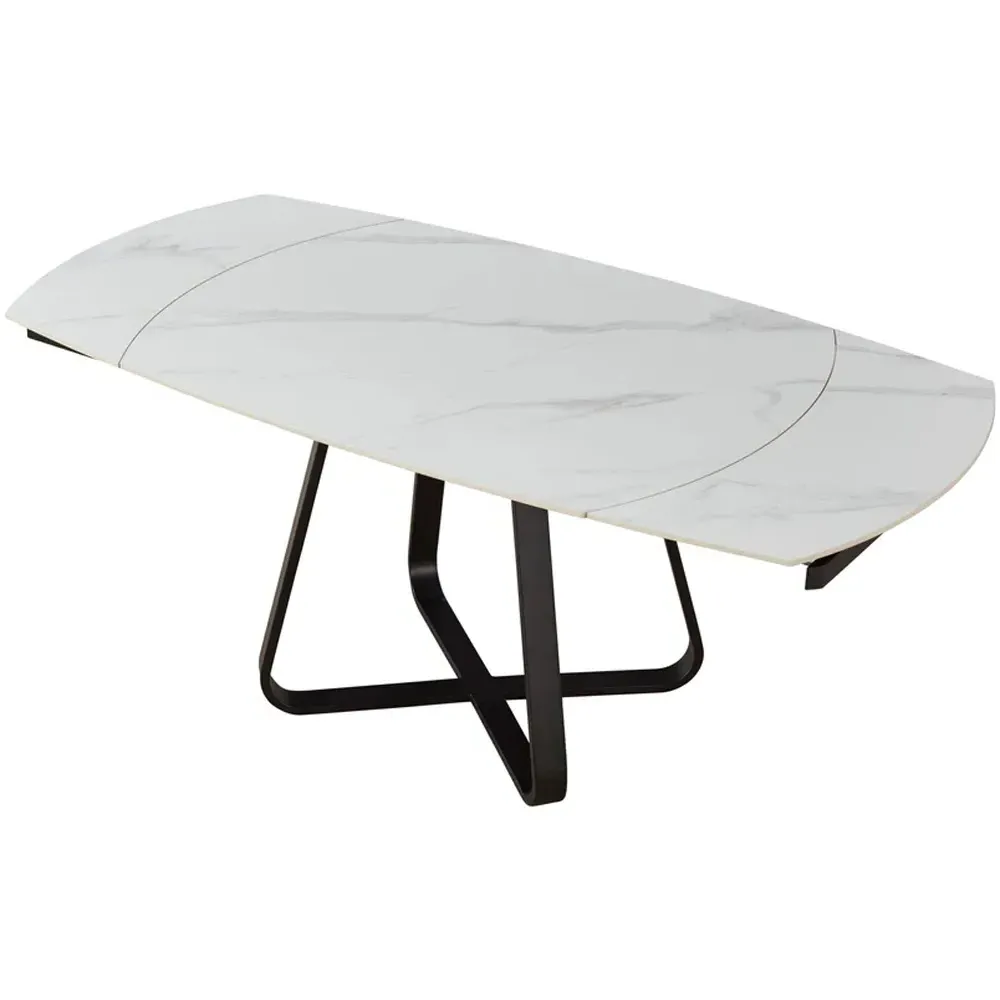 Arden 6-Seater Extendable Dining Table - White, Ceramic