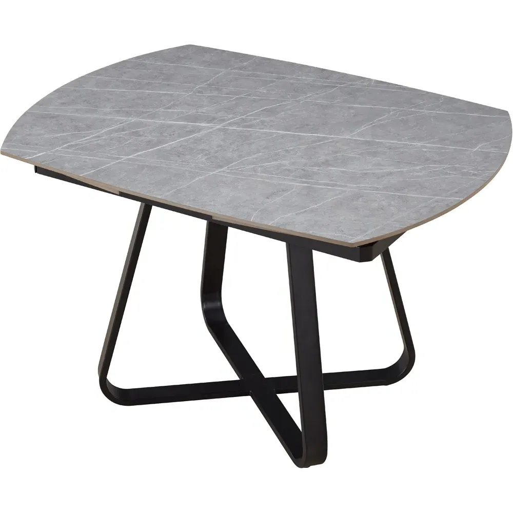 Arden 6-Seater Extendable Dining Table - White, Ceramic