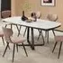 Arden 6-Seater Extendable Dining Table - White, Ceramic