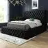 Cambridge Super King Size Bed Frame - Black, Velvet