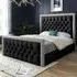 Cheltenham Super King Size Bed Frame with Glitter - Black, Velvet