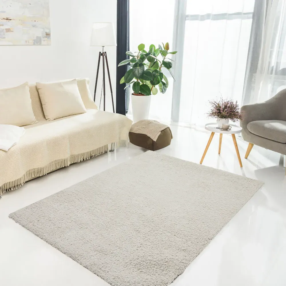 Cloud Luxe Plain Rug - Silver