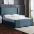 Elara Single Winged Panel Bed Frame - Blue