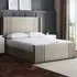 Elara Single Winged Panel Bed Frame - Cream