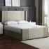 Elara Super King Winged Panel Ottoman Bed - Cream