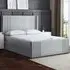 Elara Super King Winged Panel Ottoman Bed - Silver