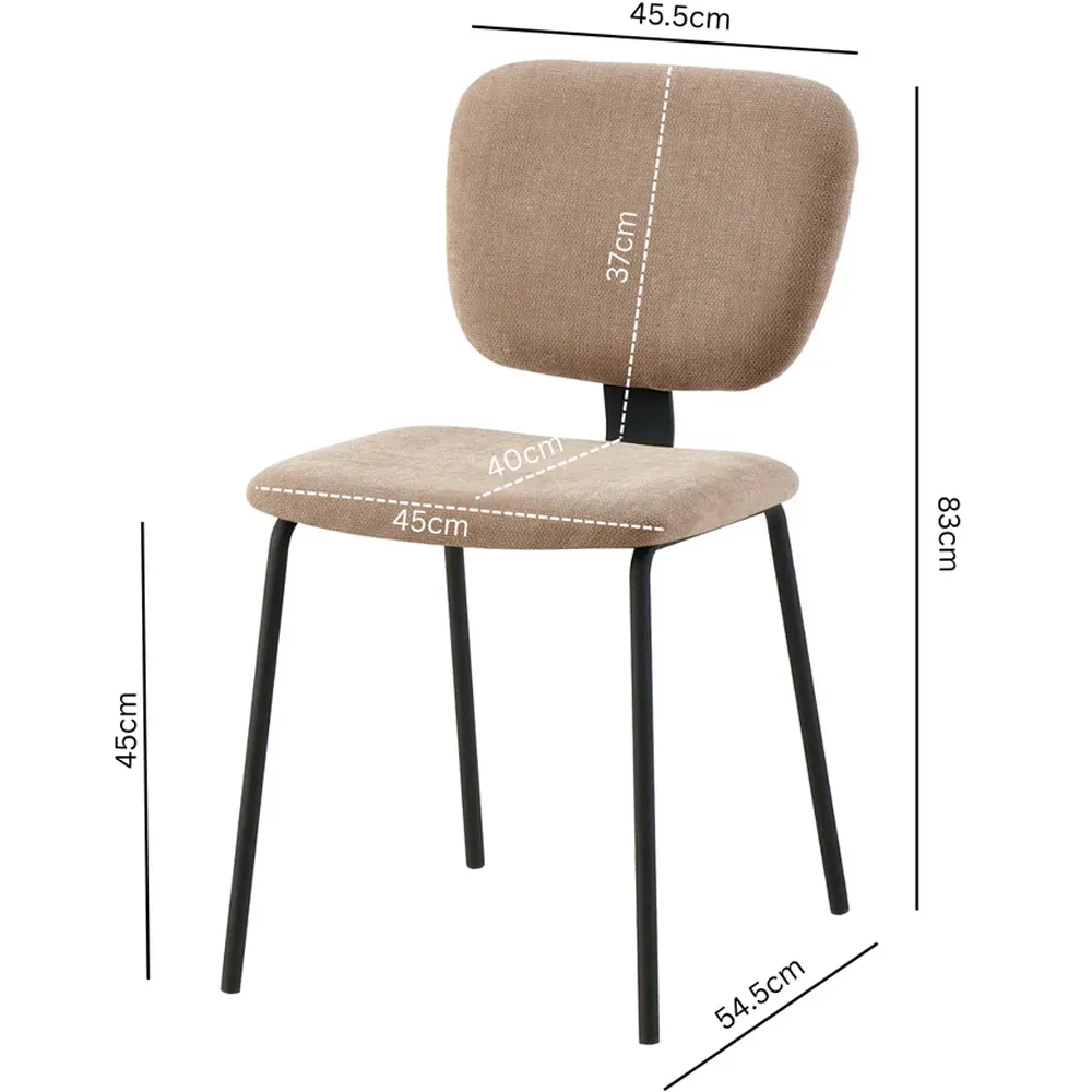 Elise Set of 2 Dining Chairs - Silver