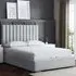 Evangeline Small Double Ottoman Bed with Storage - Silver