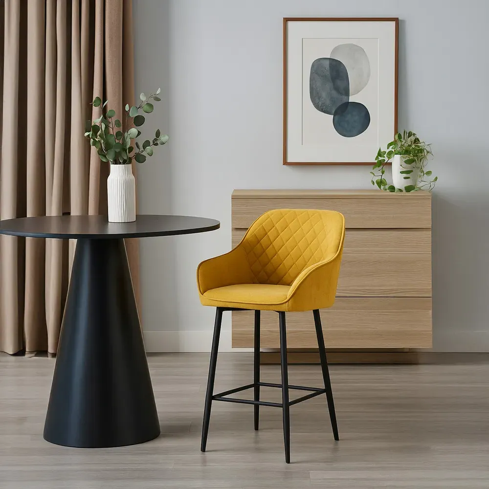 Florence Antique Moss Bar Stool Set of 2 - Yellow