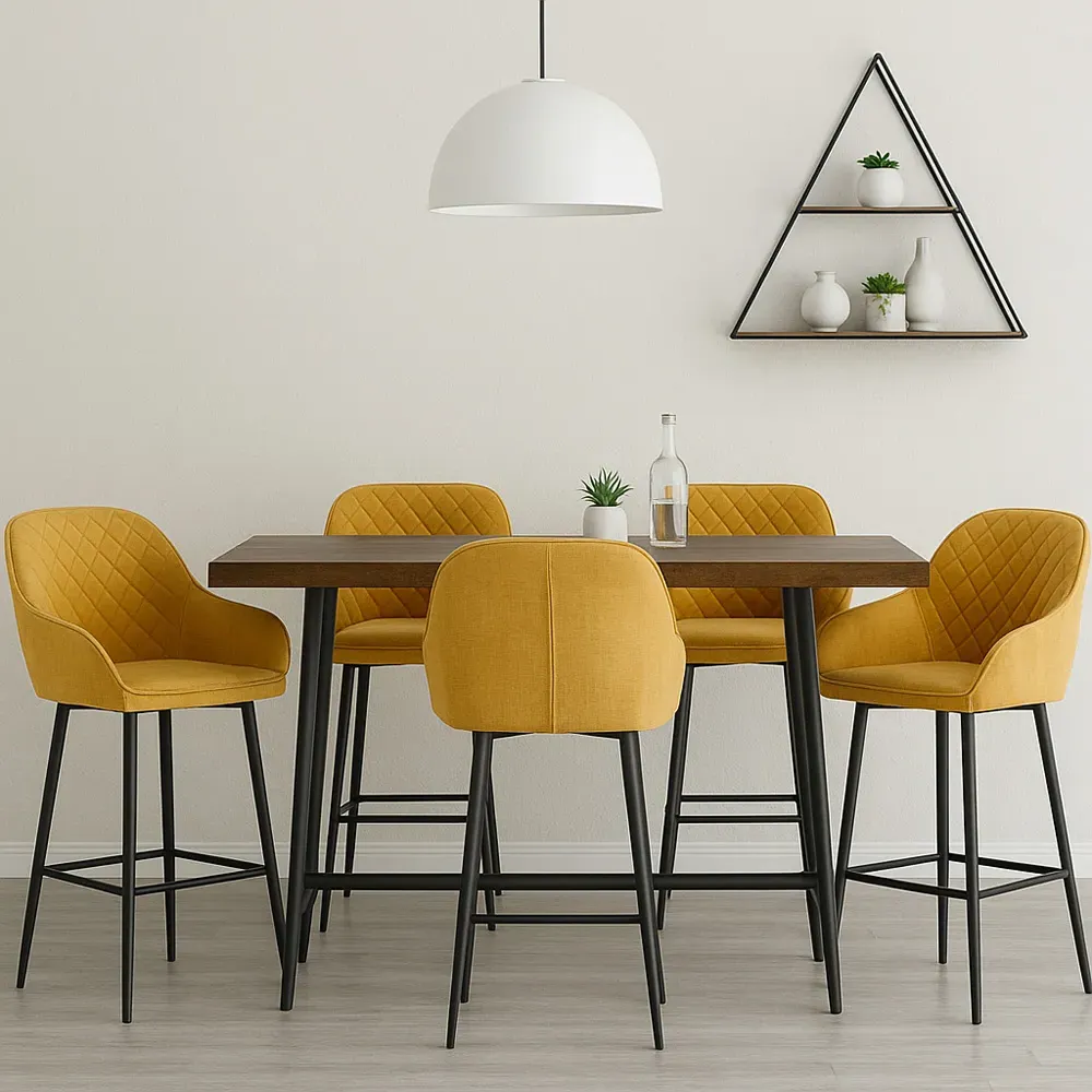 Florence Antique Moss Bar Stool Set of 2 - Yellow