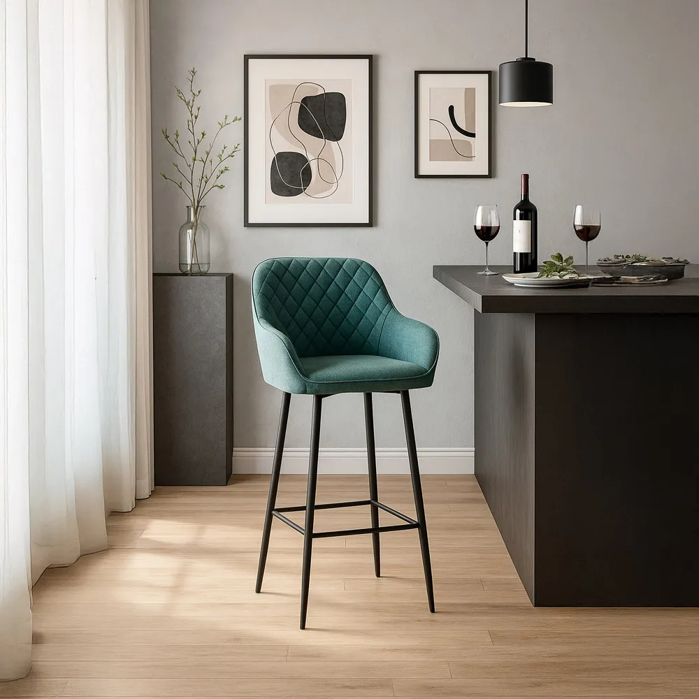 Florence Fir Bar Stool Set of 2 - Green