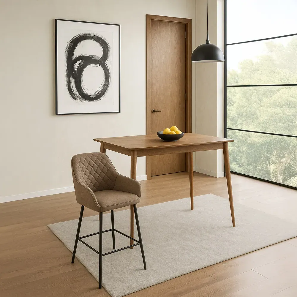 Florence Silver Sega Bar Stool Set of 2 - Silver