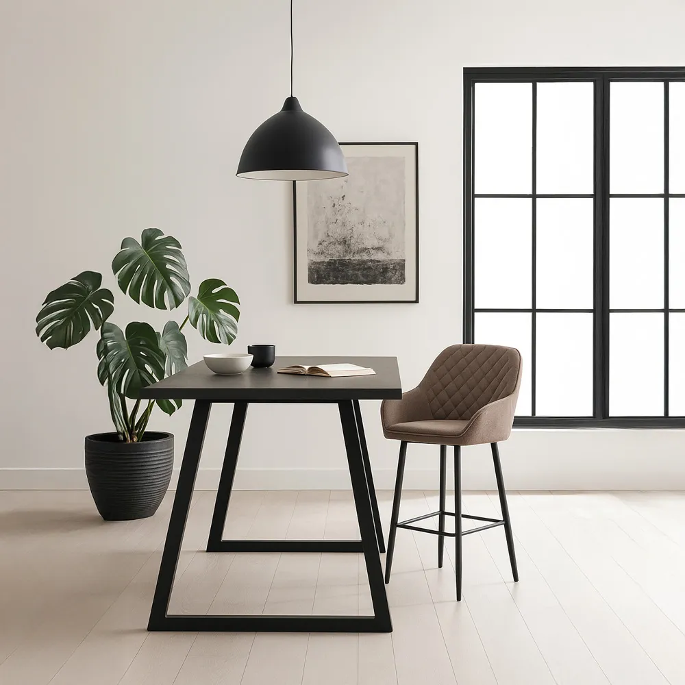 Florence Silver Sega Bar Stool Set of 2 - Silver