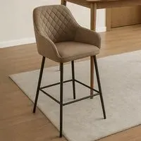 Florence Silver Sega Bar Stool Set of 2 - Silver