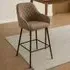 Florence Silver Sega Bar Stool Set of 2 - Silver